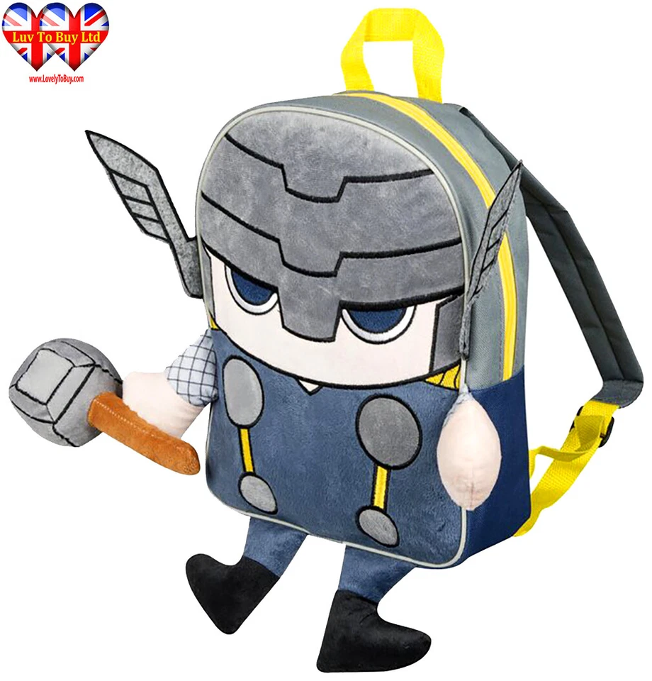 Mochila frontal de felpa bordada Marvel Avengers Thor, con licencia oficial     Foto 1 de 4