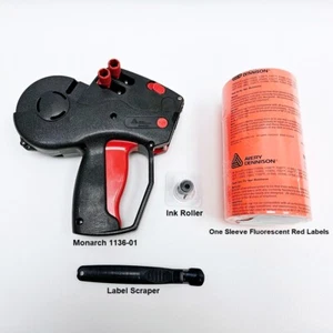 PISTOLA ETIQUETA MONARCH 1136 1136-01 - Incluye UNA FUNDA (8 ROLLOS), TINTA Y RASPADOR - Imagen 1 de 2