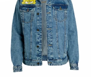 Members Only Spongebob Denim Jacket Men's Light Indigo Size Medium MSRP$220 - Picture 1 of 6