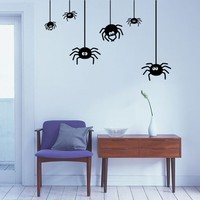 DIY Wall Stickers Self-Adhesive Sticker Wallpaper Halloween Spider Mural