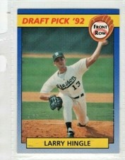 1992 Front Row Draft Pick '92 Baseball Card # 73 Larry Hingle
