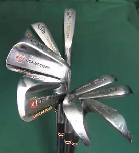 Vintage Set Of 8 x Slazenger USA Masters Nicklaus Irons 3-PW Stiff Steel Shafts - Picture 1 of 6