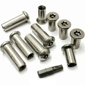 TORX 6 KUGELSTIFT SICHERHEITSLAUFMUTTERN SENKBAR / KNOPFDOM FÜR MASCHINENSCHRAUBEN - Bild 1 von 8