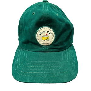 Vintage Masters Golf Green Hat Augusta American Needle Strap Back Made In USA - Bild 1 von 7
