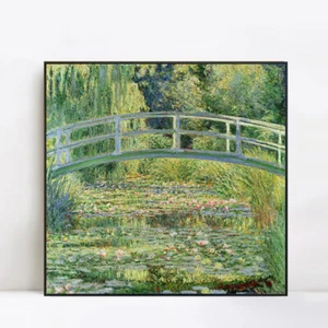 "Lona enmarcada Estampado Giclee Arte Estanque de nenúfares, 1899 por Claude Monet 24""x24" - Imagen 1 de 7