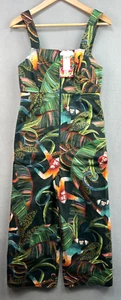 Tuta Farm Rio scimmie cropped XS zip davanti collo quadrato tasche cotone giungla - Foto 1 di 17