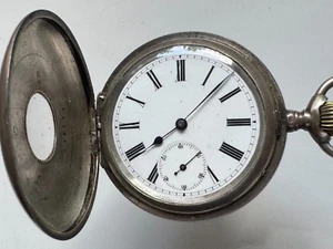 System Glashütte Taschenuhr Herren 800er Silber Antik um 1920 - Werk läuft - Bild 1 von 9