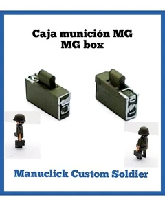 CUSTOM 2 CAJAS MUNICIÓN MG42 MG34 WW2 EJERCITO ALEMAN PLAYMOBIL - Bild 1 von 5
