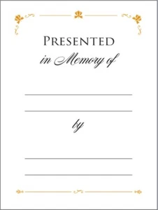 20 Etichette di Presentazione - Presentate in memoria di.. EB0476 - Foto 1 di 1
