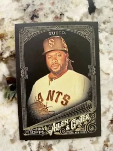 2018 TOPPS ALLEN GINTER X BASEBALL BASE CARD GIANTS JOHNNY CUETO #166 - Picture 1 of 1