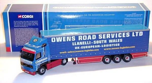 Volvo Globetrotter FH12 Curtainside Owens (Road Servizio) Ltd (1:50) CORGI - Immagine 1 di 1
