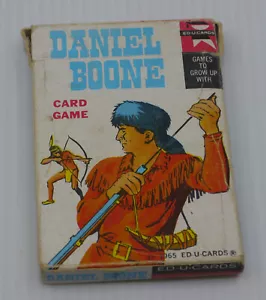1965 ED-U CARDS DANIEL BOONE GAME, 36 CARDS w BOX, INSTRUCTIONS - Picture 1 of 6
