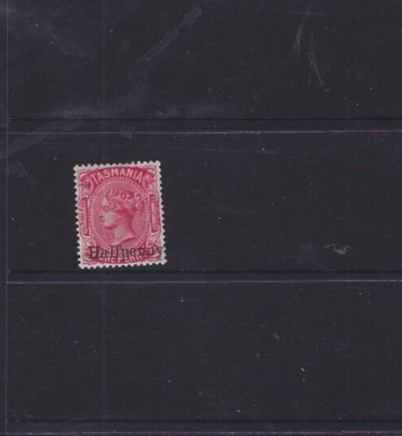TASMANIA SIDEFACE SURCHARGE ½d ON 1D MLH Cover