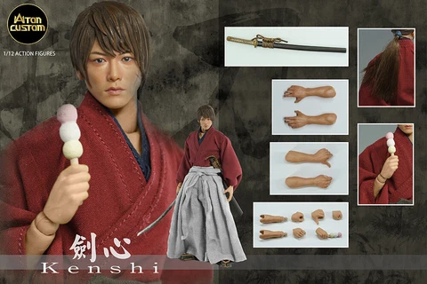 Preorder Atoncustom 1/12 Rurouni Kenshin Himura 6" Action Figure Normal Ver Cover