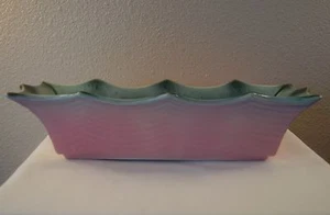 1950s HULL USA 82 Art Pottery IMPERIAL LINE Pink & Green 12 1/2" PLANTER Mint! - Picture 1 of 1