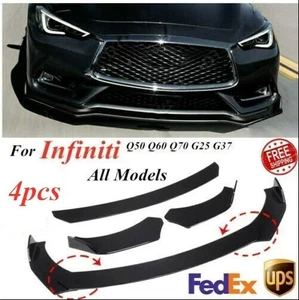 Front Bumper Lip Body Kit Spoiler Splitter For Infiniti Q50 Q60 Q70 G25 G37 US - Bild 1 von 8