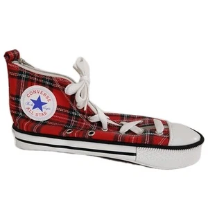 Estuche para lápices Chuck Taylor Converse - Franela Grunge roja - Nuevo - Imagen 1 de 7