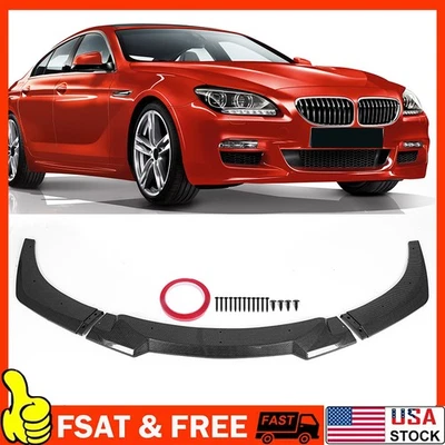 Separadores de labios de parachoques delantero de fibra de carbono para BMW F06 F12 F13 640i 650i 2012-2018 Foto 1 de 4