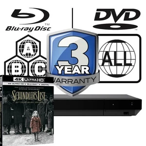 Sony Blu-ray Player UBP-X700K All  Code Free MultiRegion 4K & Schindlers List - Picture 1 of 7