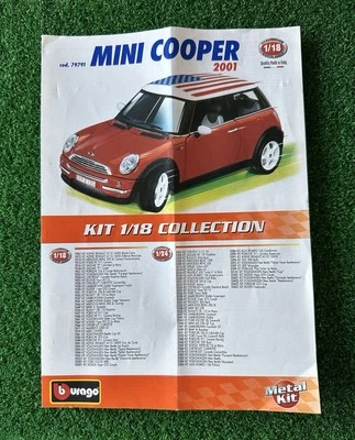 Burago 2001 Mini Cooper Metal Kit #79791 Open Box - Image 1 of 4