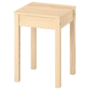 IKEA HÄGERNÄS Wooden Stool Solid Pine Durable Compact Rustic Multi-Purpose Table - Picture 1 of 4