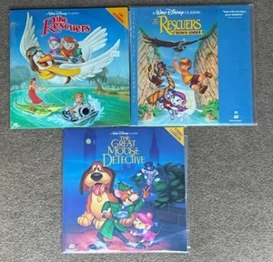 3 Disney Laserdiscs Die Retter, Retter Down Under, Toller Mausdetektiv EUC - Bild 1 von 23