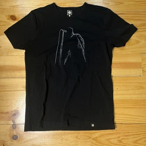 Pretty Green Liam Gallagher Outline Tee M Black Britpop Indie Rock T-Shirt - Bild 1 von 6