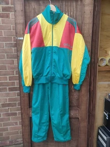 Vintage Adidas 70's Rasta Colour Way Mens Tracksuit Size 168 R/Description - Picture 1 of 21