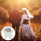 White Pearl Braut Schleier Cowgirl Hut Kostüm Kleidung Damen für Sommer Outdoor