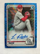 2020 Bowman Chrome Draft Blue Refractor Auto LEVI PRATER RC, CARDINALS #CDA-LP