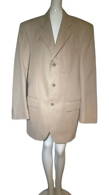 Lord And Taylor Mens Blazer Size 40R Beige Metropolitan Jacket - Image 1 of 4