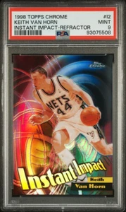1998-99 Topps Chrome Instant Impact Refractor Keith Van Horn PSA 9 MINT - Pop 5! - Picture 1 of 3