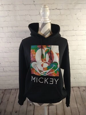PRE-OWNED men's NEFF / DISNEY MICKEY MOUSE black pullover hoodie - SIZE MED - Image 1 of 4