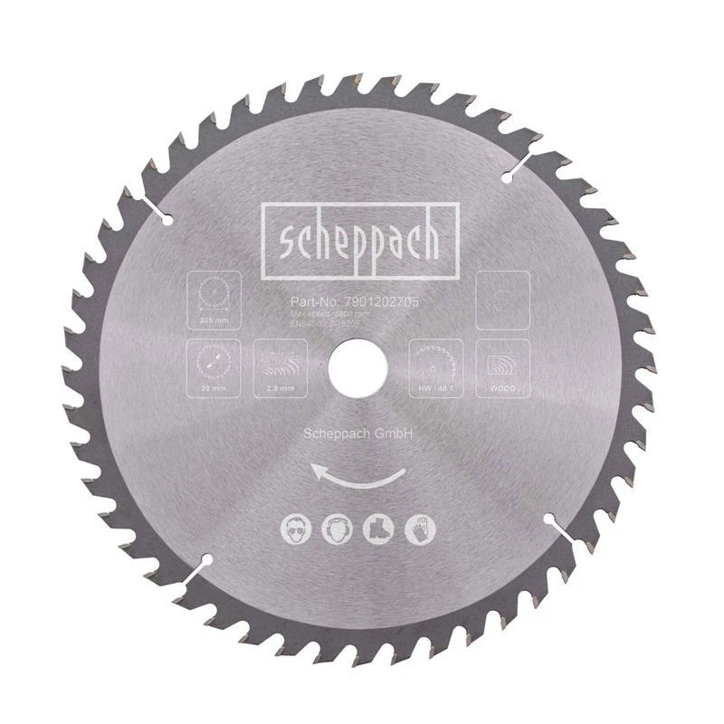Scheppach HW Sägeblatt 305x3x30mm 48Z Hartmetall Kreissägeblatt für Kappsägen