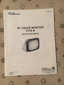 Williams Monitor a colori 19" Tipo A e Tipo B Manuale istruzioni, 1982 - Foto 1 di 2