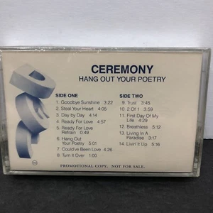 CEREMONY HANG OUT YOUR POETRY PROMO VINTAGE CASSETTE TAPE NEW SEALED - Picture 1 of 3