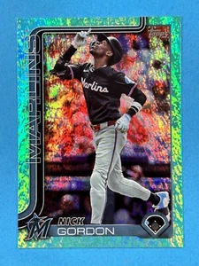 2025 Topps Series One Nick Gordon #57, Aqua Holo Foil Parallel, Miami Marlins - Picture 1 of 2