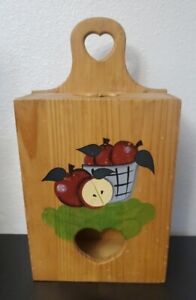 Vintage Wooden Recycle Box For Plastic Bags Wall Decor 1997 ABC Distributing Inc