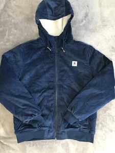 Element Herren Dulcey Fleece Cord Jacke Kapuze Taschen Frontreißverschluss Größe Medium - Bild 1 von 10