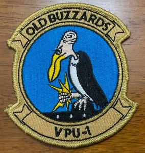 USN Navy Old Buzzards Squadron VPU-1 Embroidered Patch - Picture 1 of 2