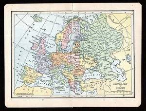 1925 Hammond Map: Europe New Nations after WWI: Poland, Baltic States, Ukraine - Picture 1 of 6