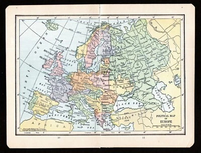 Mapa Hammond 1925: Europa Novas Nações após a Primeira Guerra Mundial: Polônia, Estados Bálticos, Ucrânia - Imagem 1 de 4