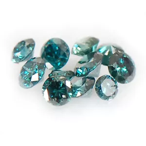 Lote de diamantes sueltos azules naturales de corte redondo brillante de 0,25 quilates 100 % certificados - Imagen 1 de 1