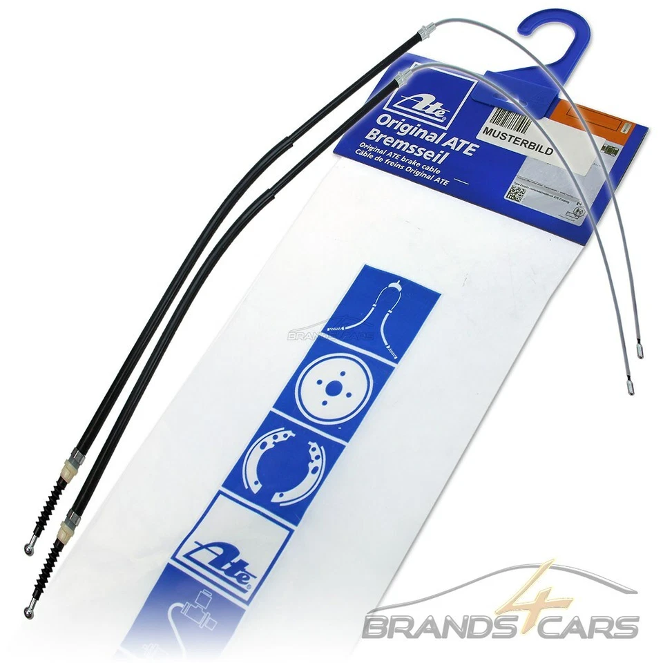 ATE 2x HANDBREMSSEIL 1693MM HINTEN FÜR AUDI A3 8L SEAT LEON 1M SKODA VW GOLF 4 - Bild 1 von 1