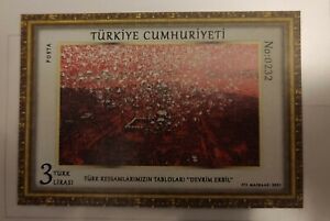 TURKEY/2021-(Numbered Block) Turkish Painters & Paintings (0-1000 numbered), MNH