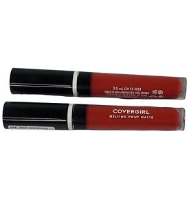 CoverGirl Melting Pout Matte Liquid Lipstick 316 Red Wedding **Lot of 2** .11 oz
