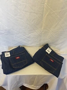 NWT! 2- Dickies Regular Fit Blue Denim Jeans Men's Size 40x30 - Picture 1 of 4