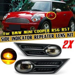 For Mini Cooper R56 R57 Black scuttles + indicators side Repeaters Light Kit - Picture 1 of 9