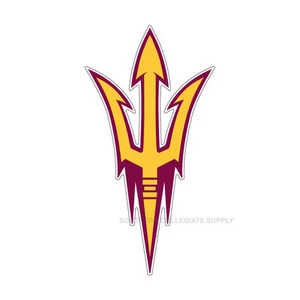 ASU ARIZONA STATE UNIVERSITY Large Pitchfork Cornhole Decals / Set of 2 - Picture 1 of 1