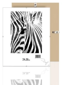 Rahmenloser Bilderrahmen, Bildträger mit Clip, Rahmen Kunstglas Plexi 24x30 cm - Bild 1 von 7
